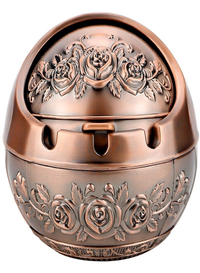 LCJAOF Vintage Ashtray With Lid Portable Cigar Ashtray Windproof Outdoor and Indoor Decorative for Men Women Home Office - Image 1
